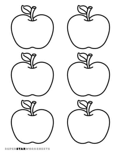 Apple Template - Superstar Worksheets