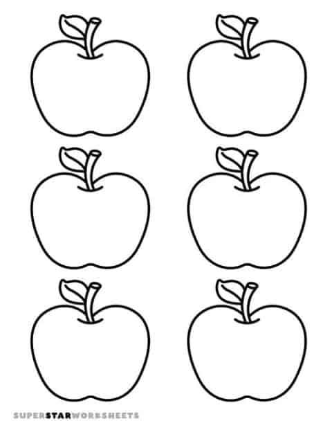 Apple Template - Superstar Worksheets