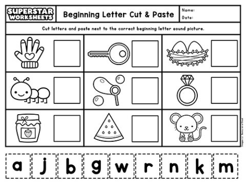 Beginning Sounds Worksheets - Superstar Worksheets