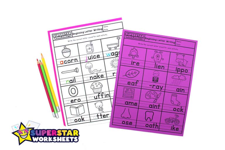 Beginning Sounds Worksheets - Superstar Worksheets