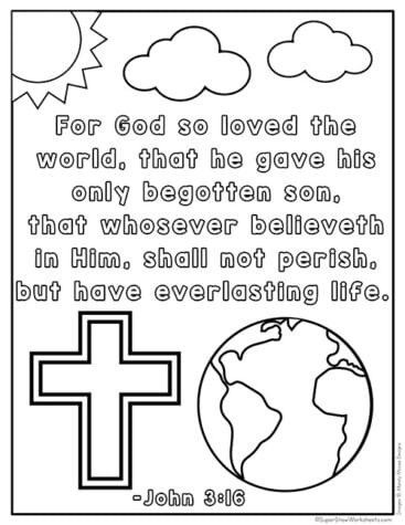 Bible Verse Coloring Pages - Superstar Worksheets