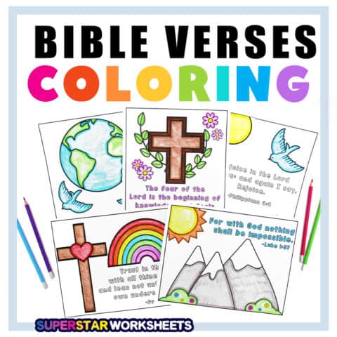 Bible Verse Coloring Pages - Superstar Worksheets