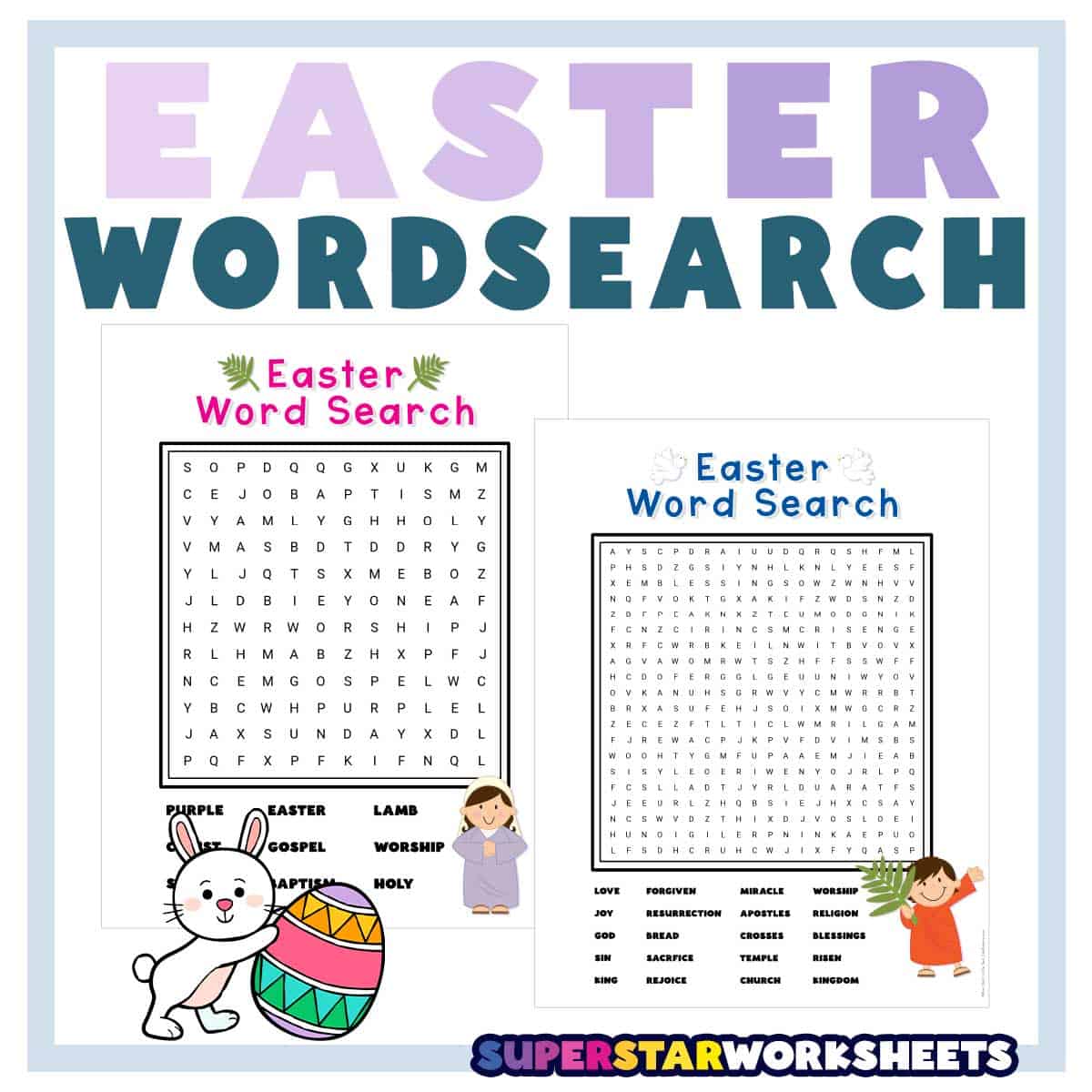 hard easter word search