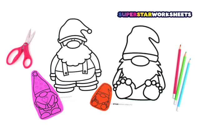 Gnome Templates - Superstar Worksheets