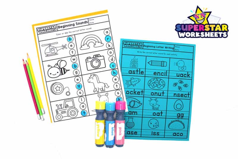 Beginning Sounds Worksheets - Superstar Worksheets