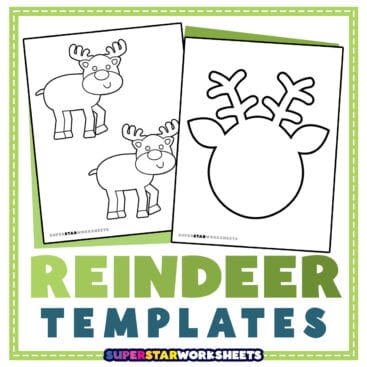 Reindeer Template - Superstar Worksheets