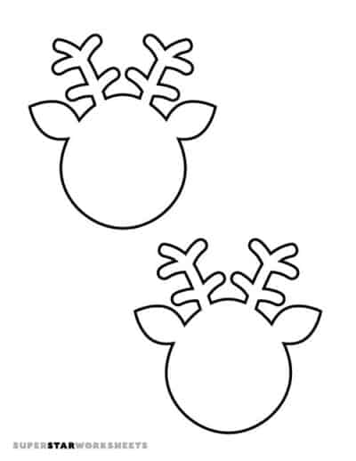 Reindeer Template (Free Printables) - Superstar Worksheets