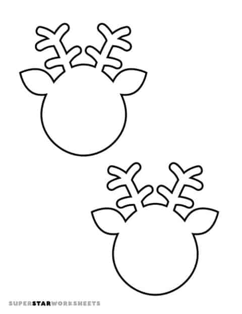Reindeer Template (Free Printables) Superstar Worksheets