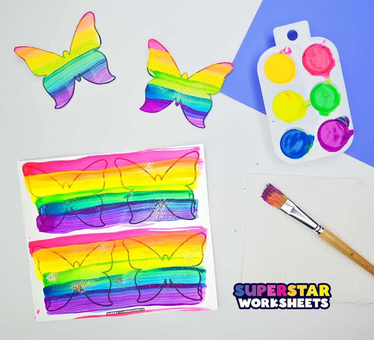Preschool Butterfly Craft - Superstar Worksheets