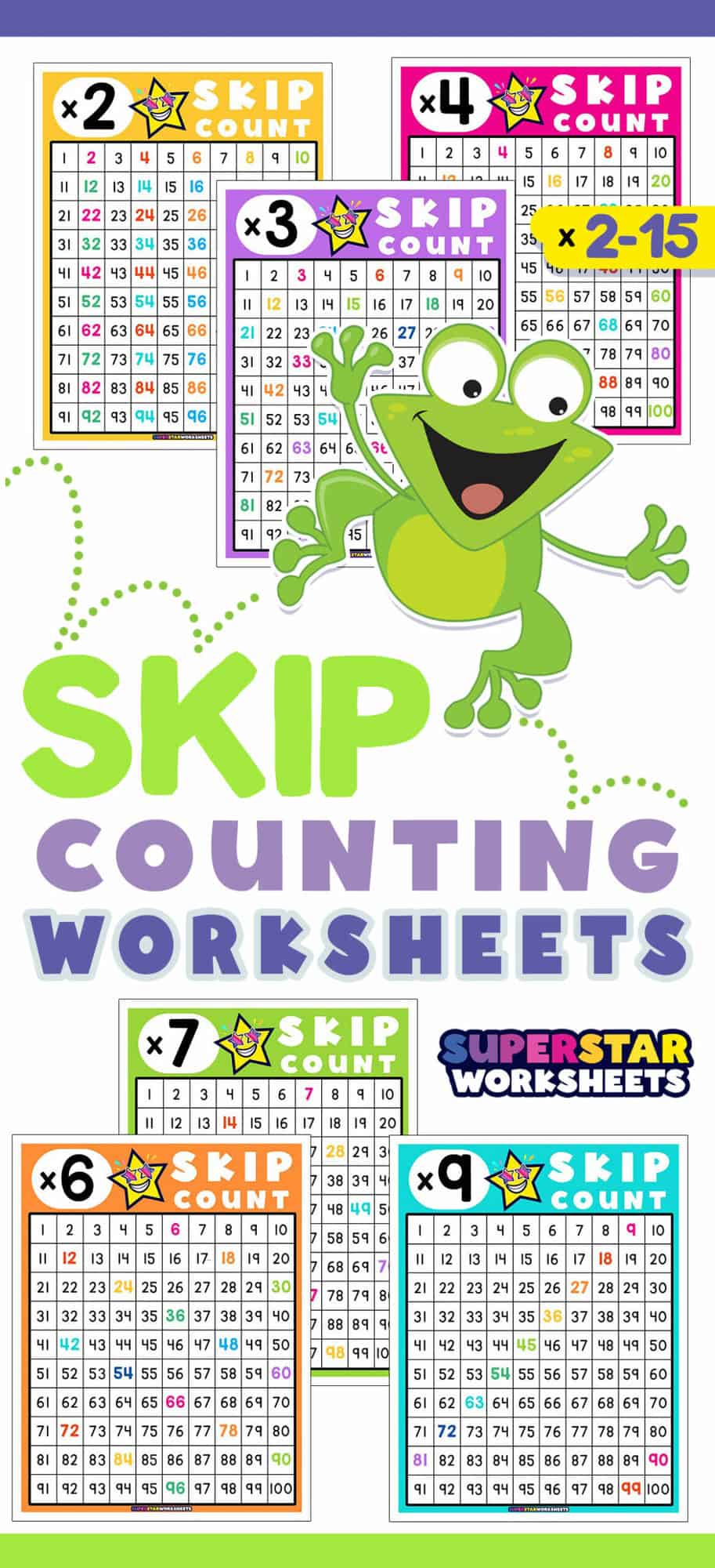 Skip Counting Worksheets - Superstar Worksheets