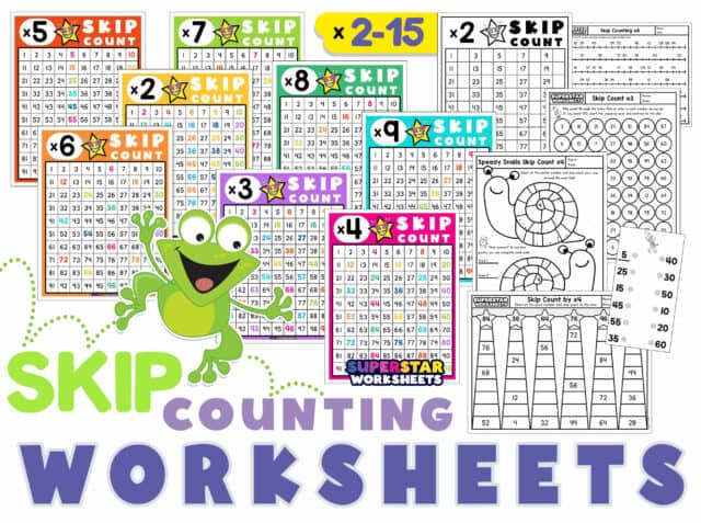 Skip Counting Worksheets - Superstar Worksheets