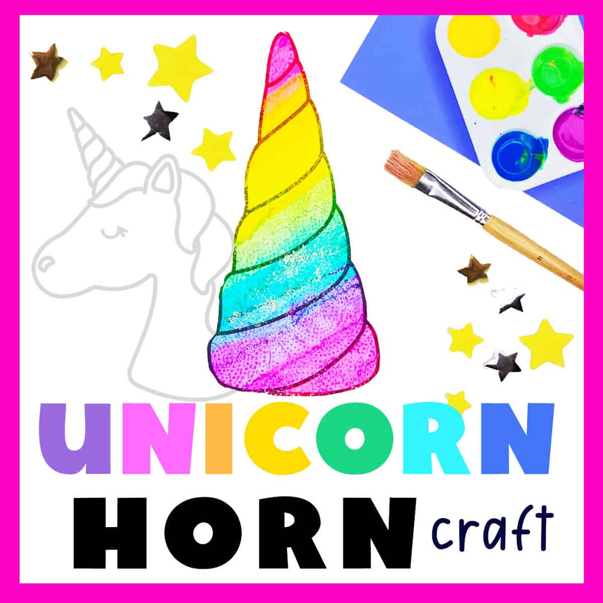 Unicorn Craft for Preschool! (Plus Free Unicorn Horn) ⋆ The Hollydog Blog