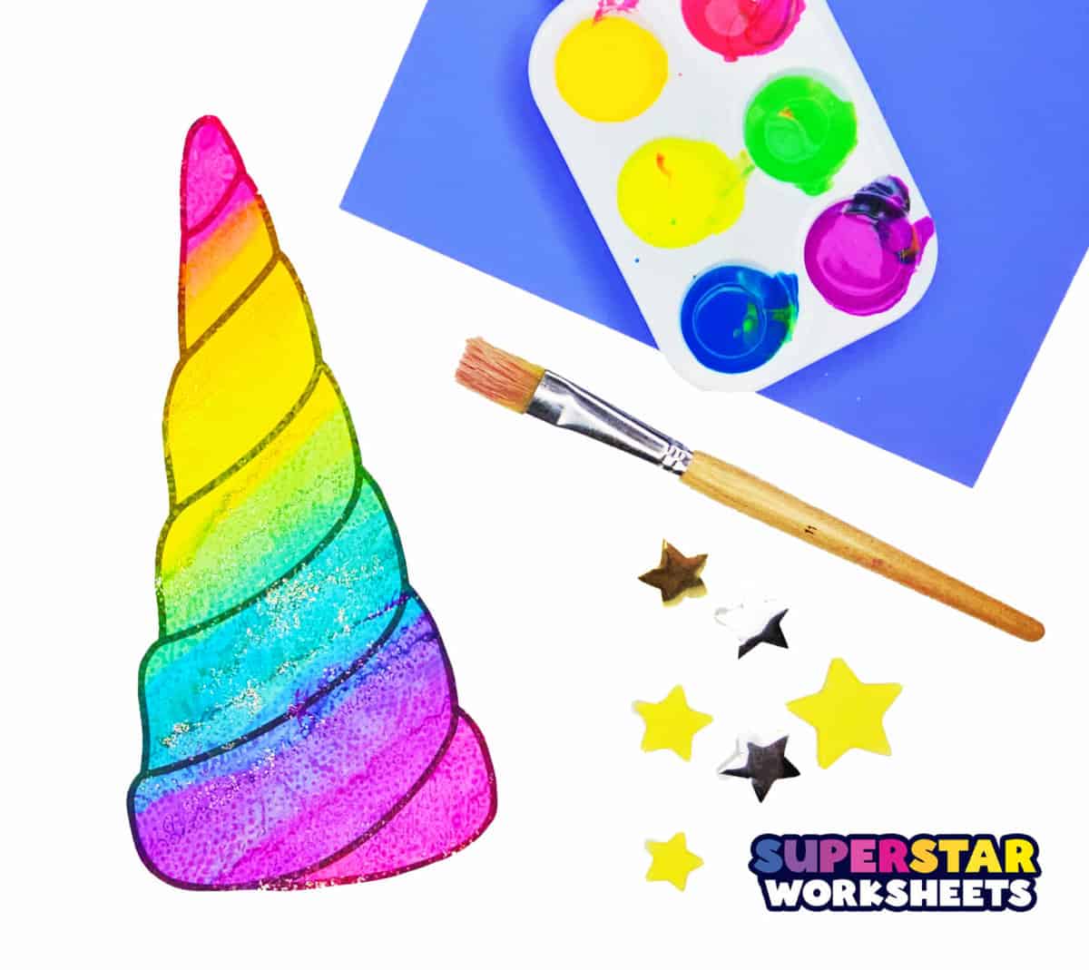 Unicorn Horn Craft - Superstar Worksheets