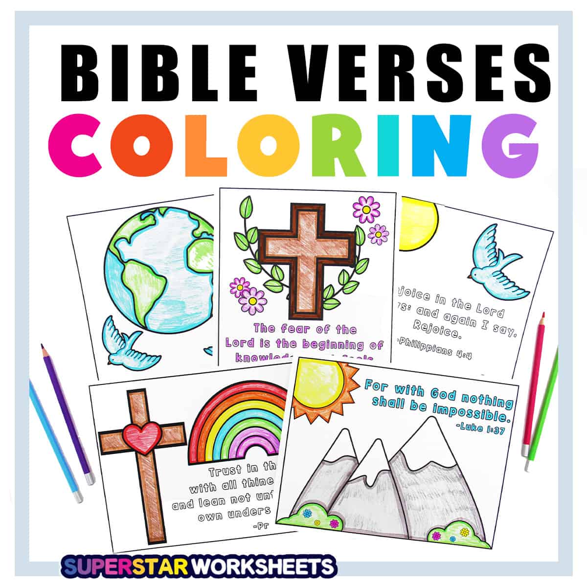 Bible Coloring Pages - Superstar Worksheets