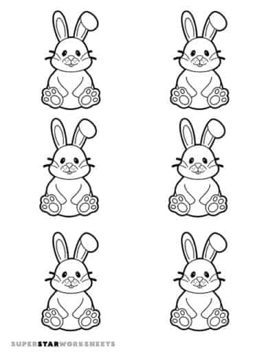 Bunny Template - Superstar Worksheets