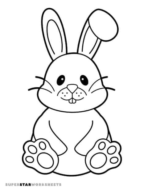 Bunny Template - Superstar Worksheets