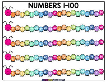 Number Charts - Superstar Worksheets
