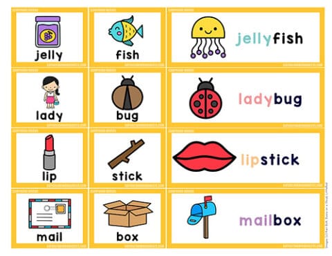 Compound Word Flashcards - Superstar Worksheets