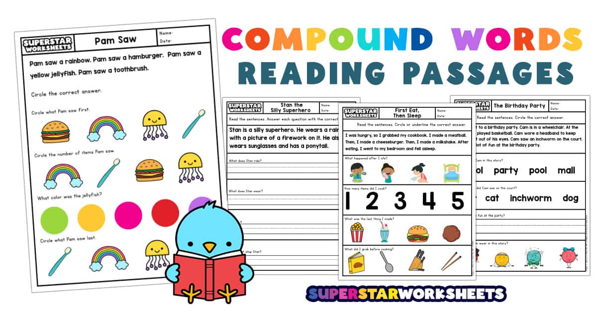 Compound Word Reading Passages Superstar Worksheets