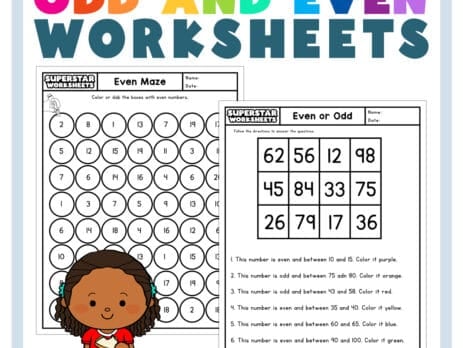 Two worksheet graphic with incomplete pages.