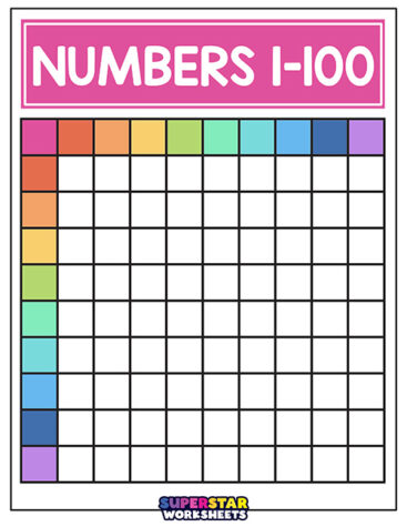 Number Charts - Superstar Worksheets