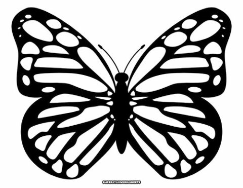 Beautiful Butterflies Coloring Page - Superstar Worksheets