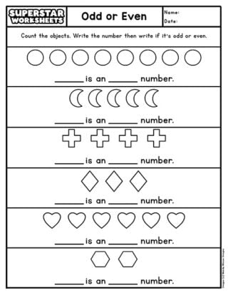 Odd and Even Number Worksheets - Superstar Worksheets