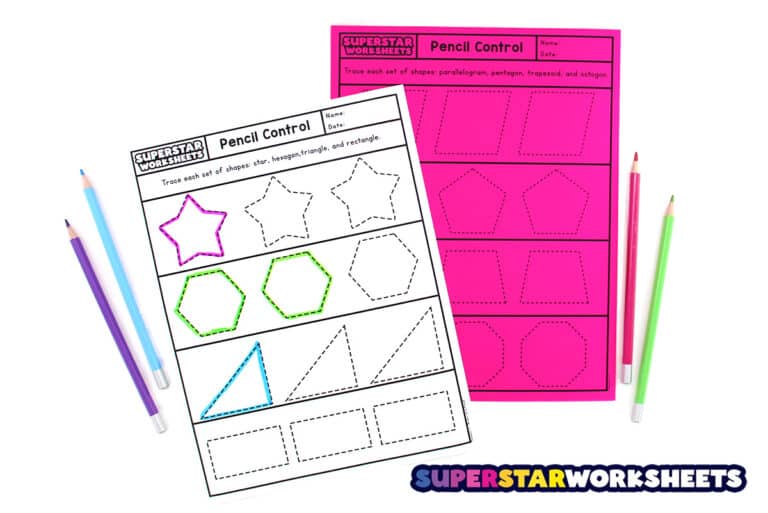 Pencil Control Worksheets Superstar Worksheets