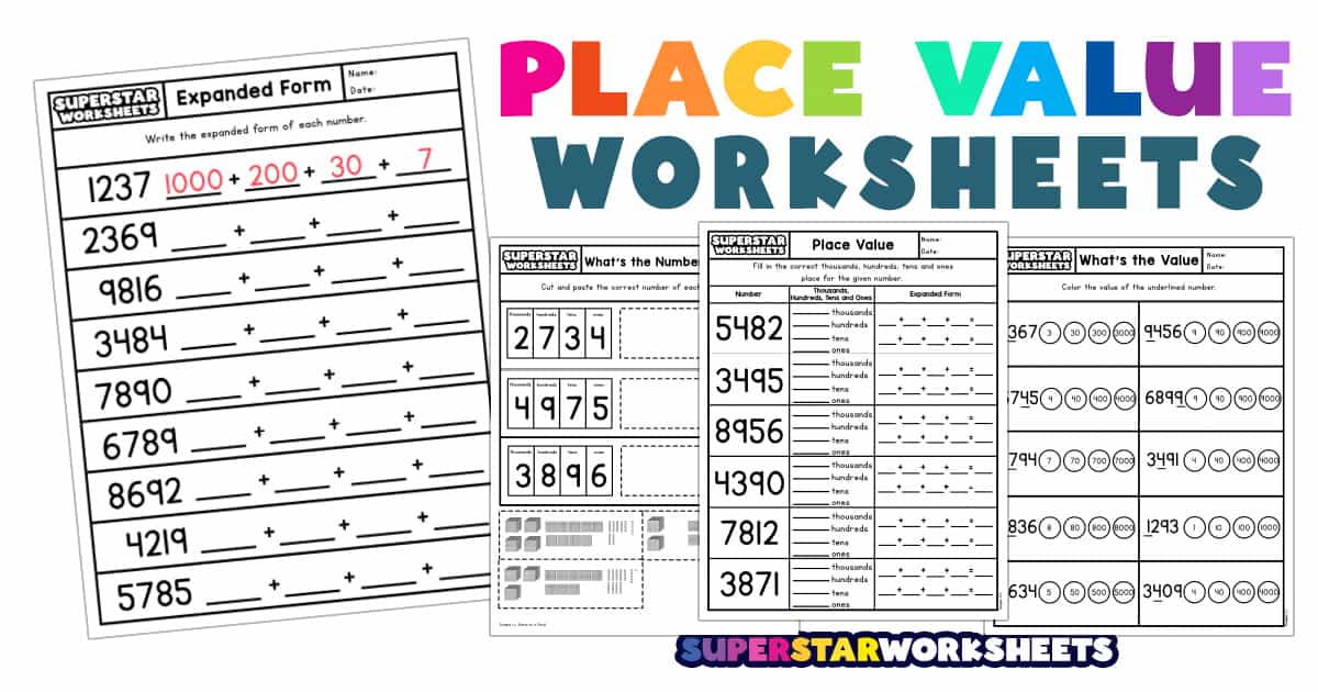 Place Value Worksheets - Superstar Worksheets