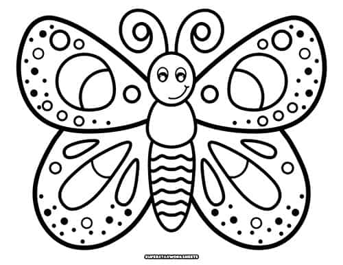 preschool butterfly coloring pages