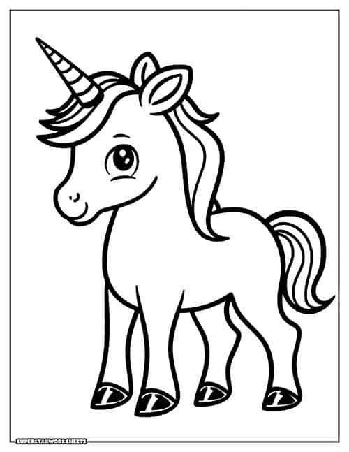 Free Printable Unicorn Coloring Pages - Itsy Bitsy Fun