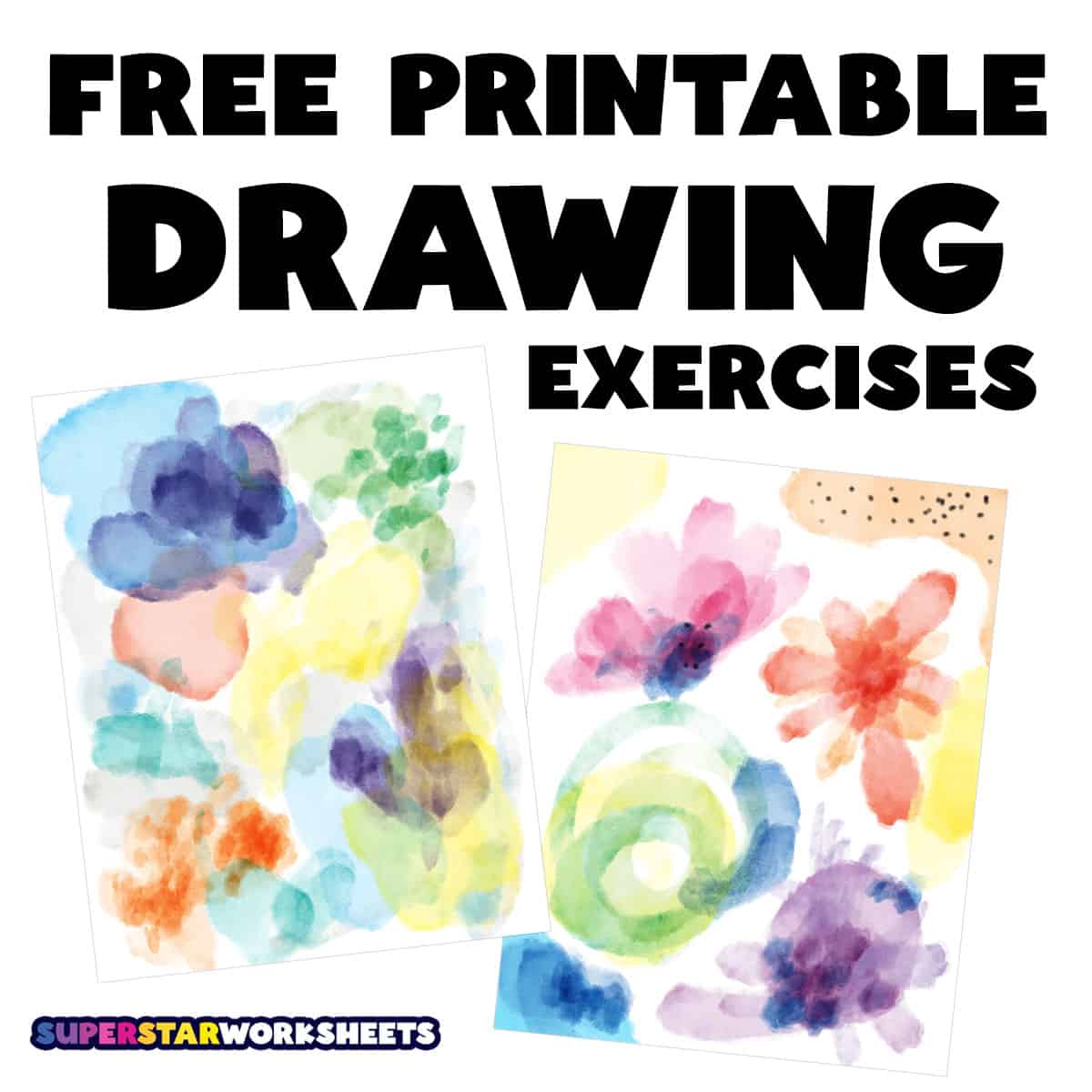 Printable Colour It Backwards Book Watercolours 1 - Reverse