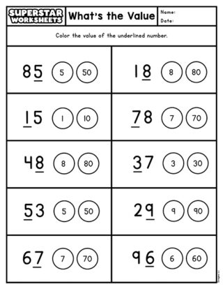 Place Value Worksheets - Superstar Worksheets