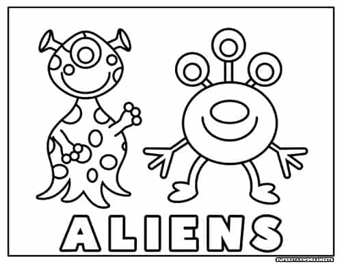 Space Coloring Pages - Superstar Worksheets