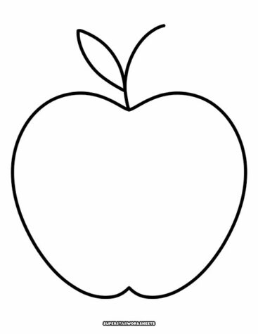 Apple Template - Superstar Worksheets