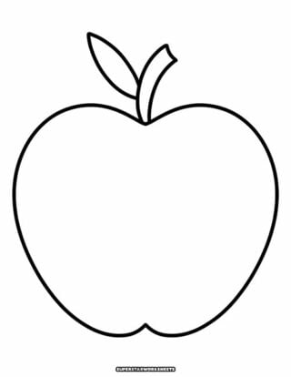 Apple Template - Superstar Worksheets