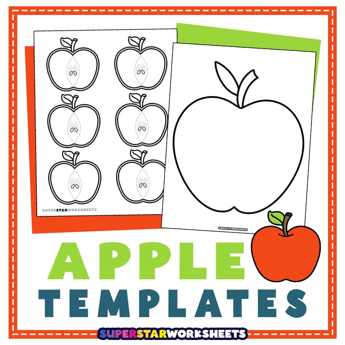 Trace and Color Apple Pattern  Apple theme, Shapes preschool, Apple  preschool