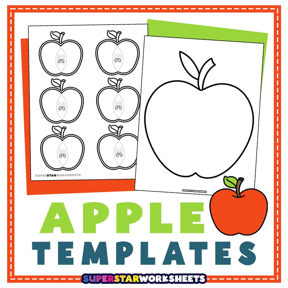 apple tree template for children