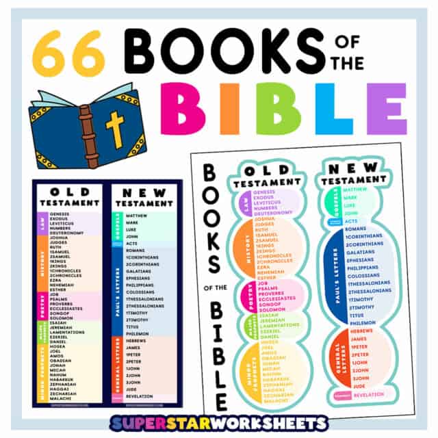 Books Of The Bible List - Superstar Worksheets