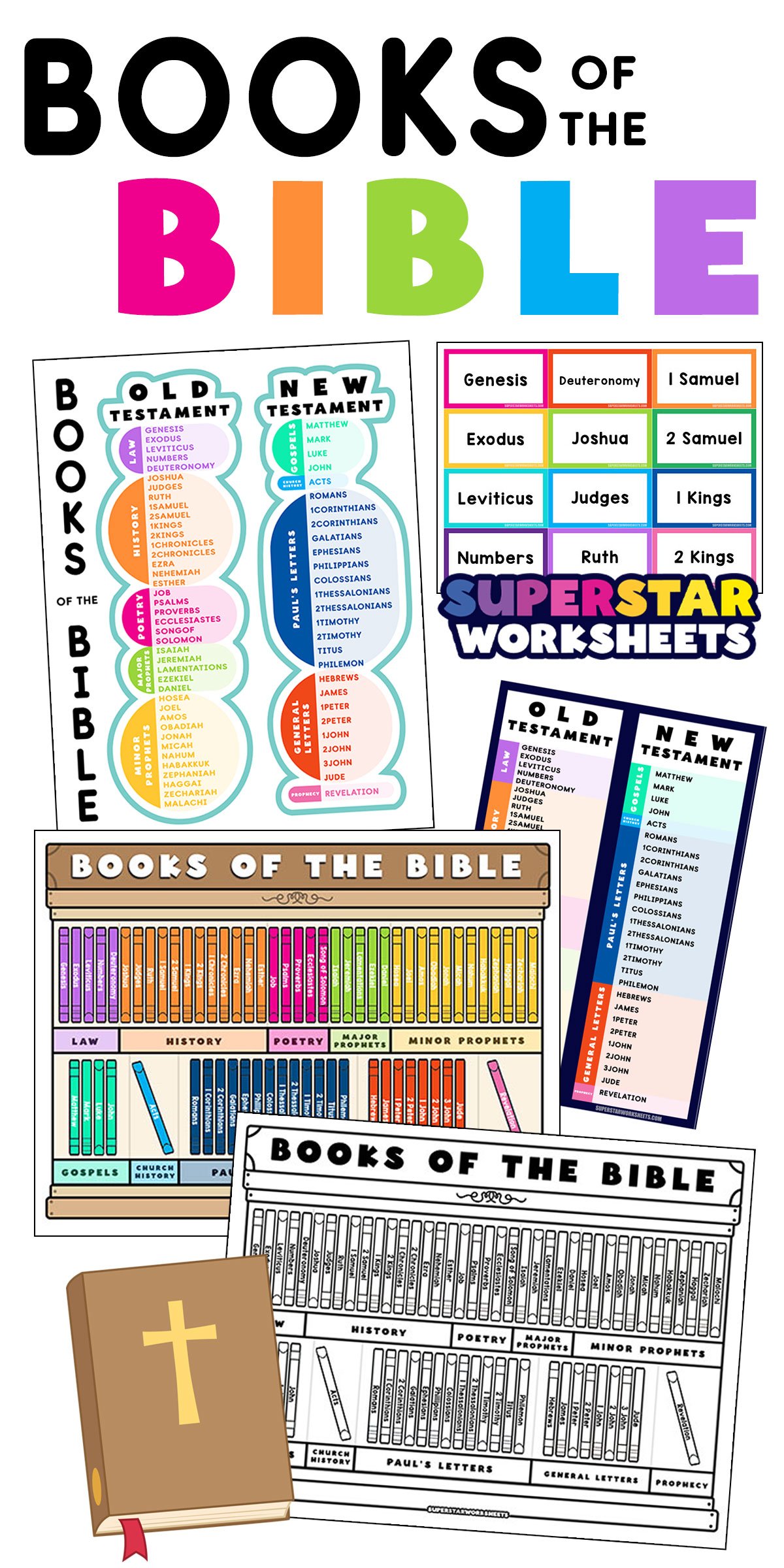 Books of the Bible - Superstar Worksheets