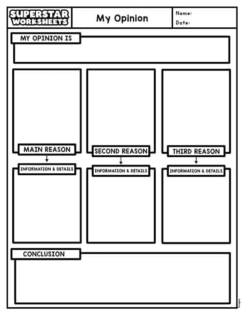 Square Graphic Organizer Worksheets