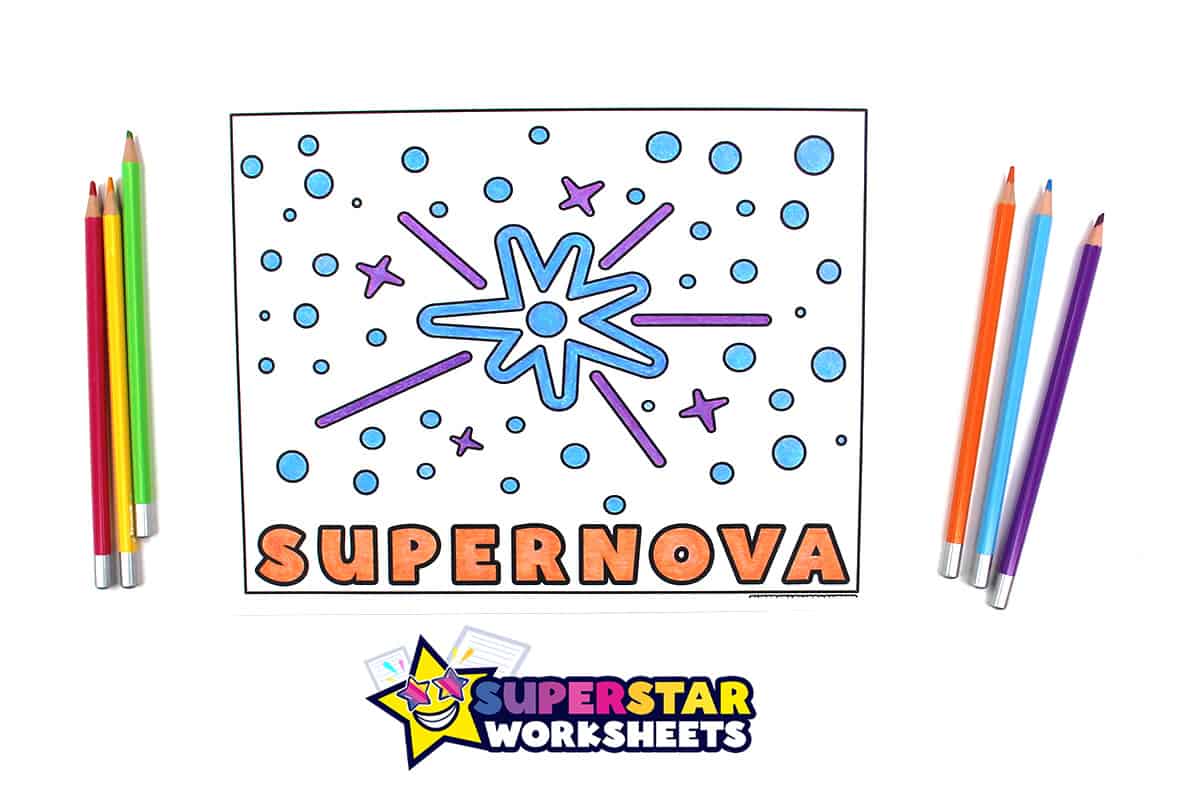 Space Coloring Pages - Superstar Worksheets