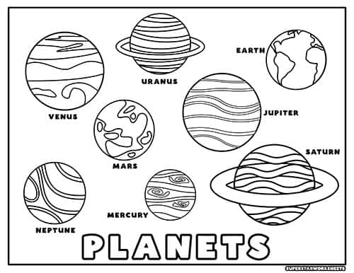 venus planet cut out templates