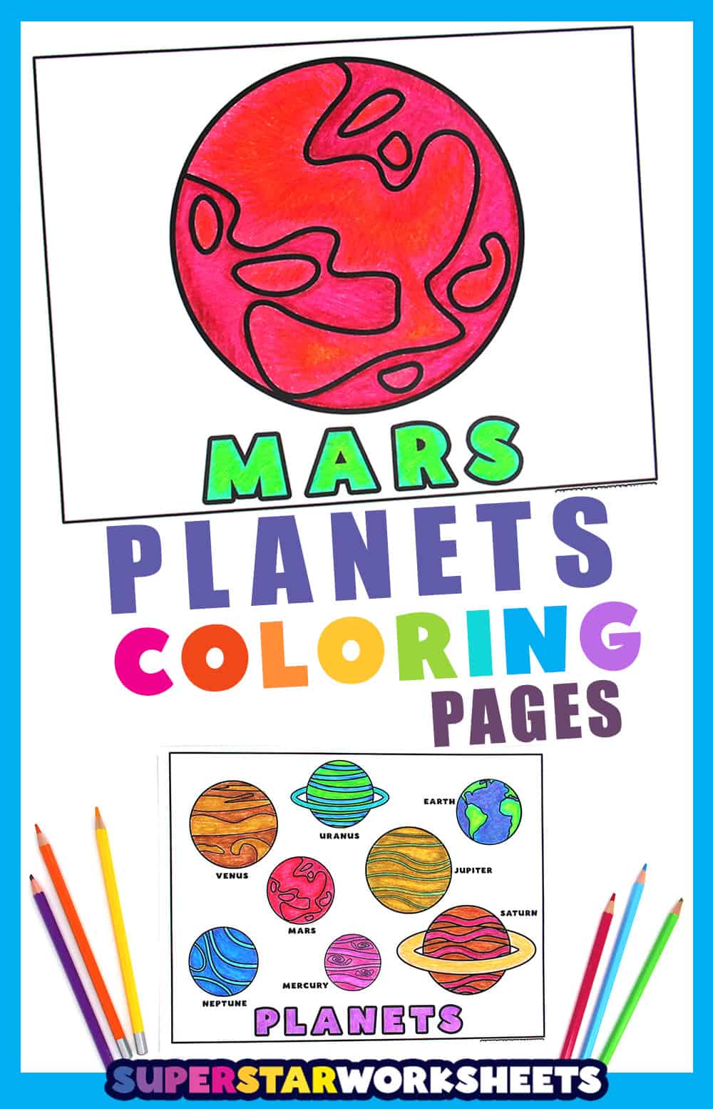 Planets Coloring Pages - Superstar Worksheets