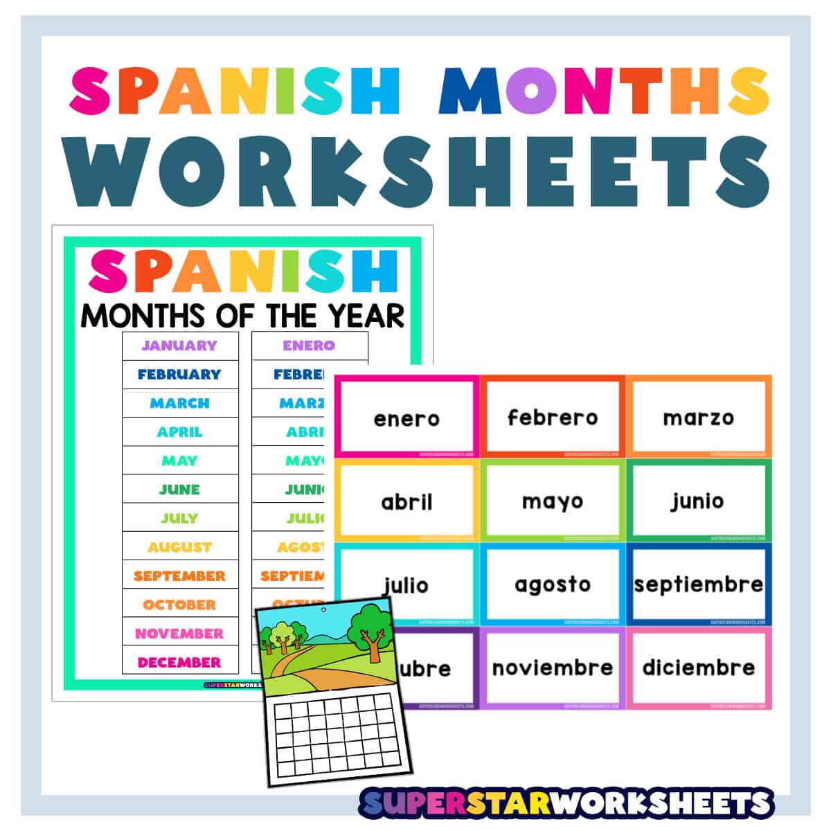 Months Of The Year In Spanish Printables