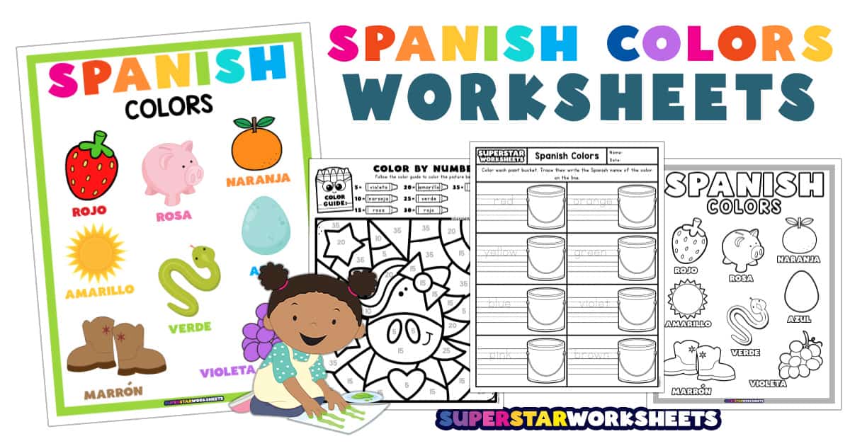 Printable spanish colors worksheet pdf infoupdate