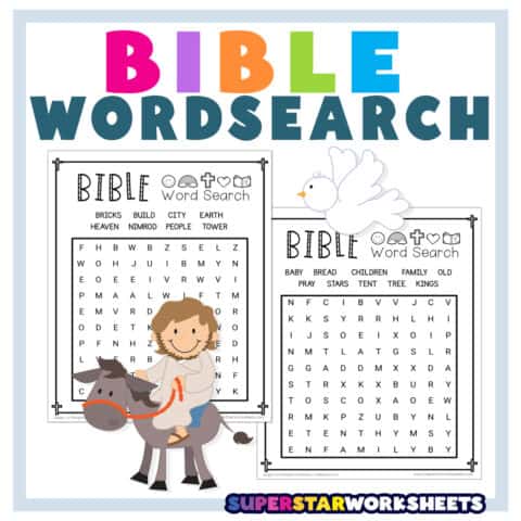 Bible Word Search - Superstar Worksheets