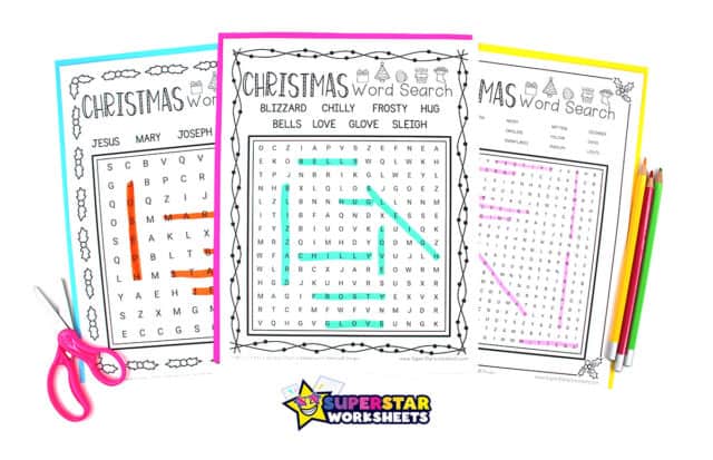 Christmas Word Search - Superstar Worksheets