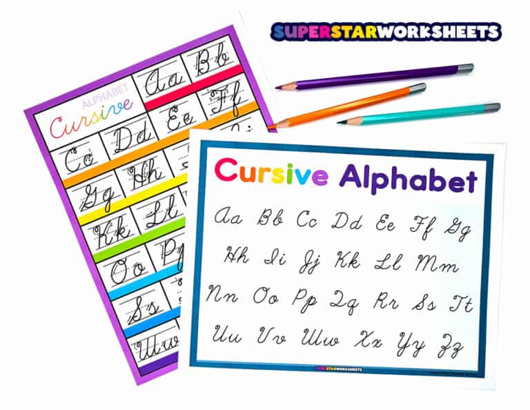 Cursive Alphabet - Superstar Worksheets