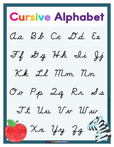 Cursive Alphabet - Superstar Worksheets
